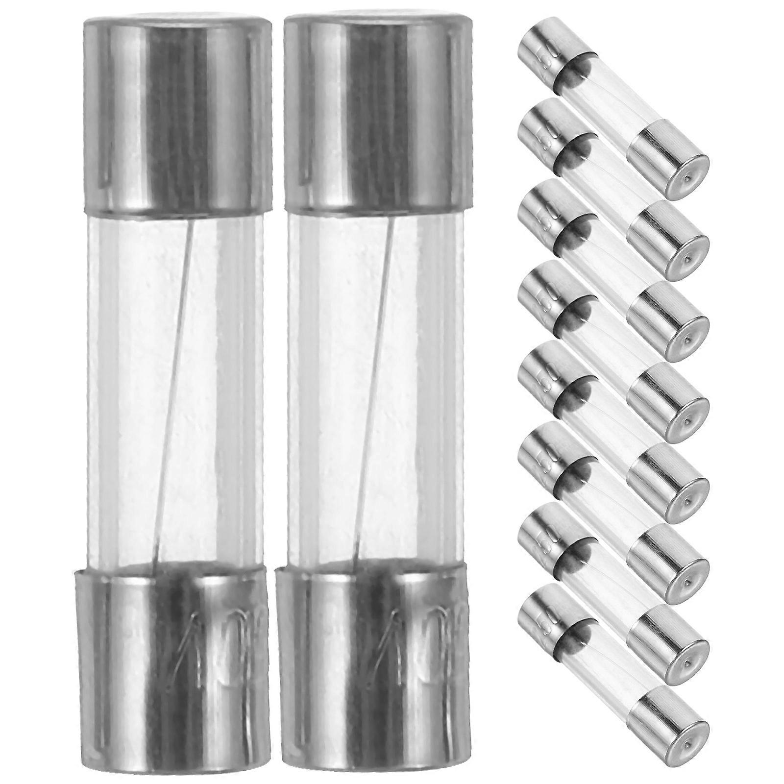 100 Pack Fast Blow Glass Tube Fuses for Christmas Lights Circuit Protection and Overload Safety Replacement