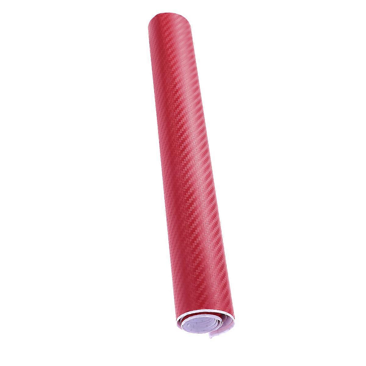 DIY Projects Carbon Fiber Sticker Roll for Car Does Not Harm Painted Surfaces 127cm x 10cm Red 1Set