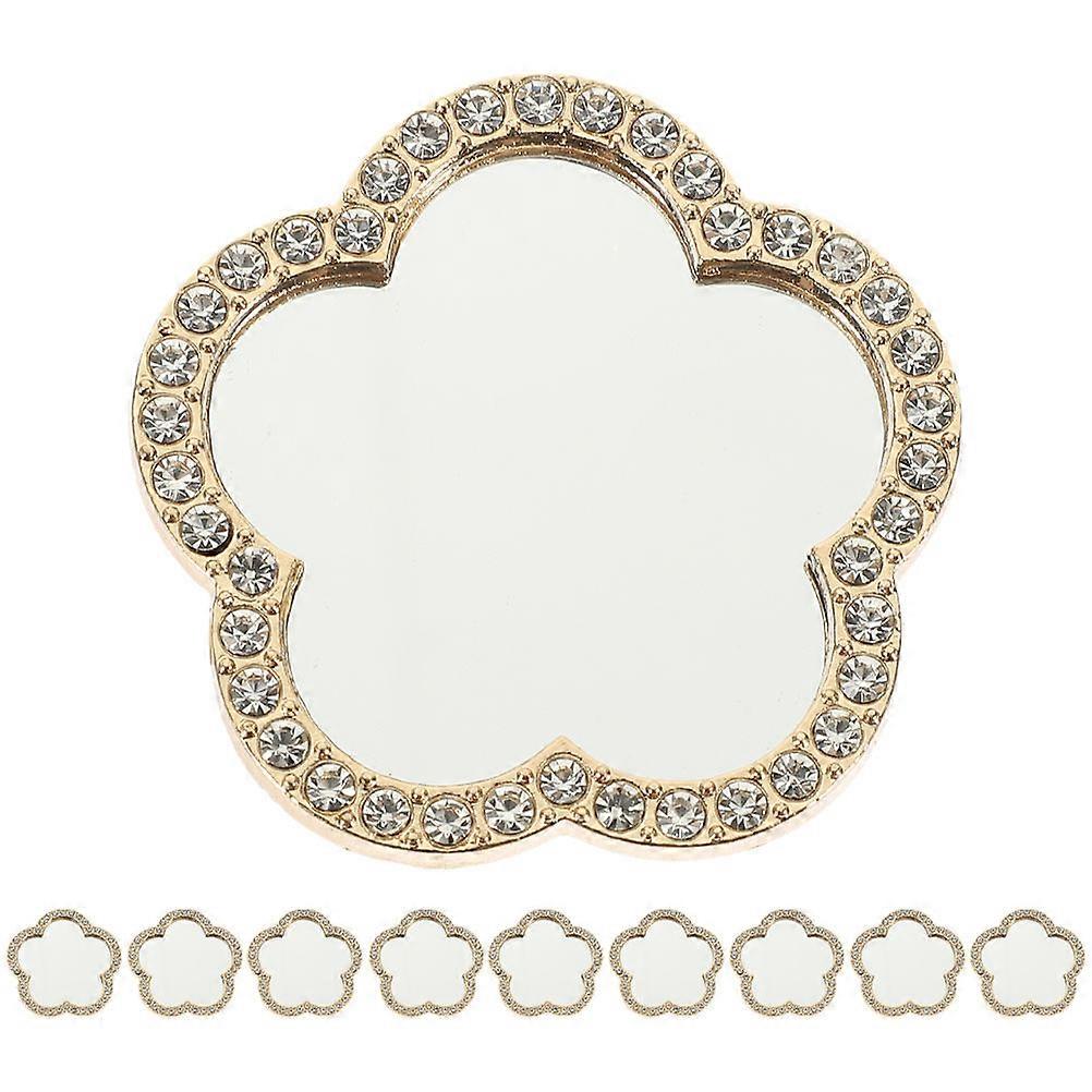 Mini Mirror For Crafts Tiny Mirrors Square Shape Quality Scrapbooking Home Decor 10Pcs
