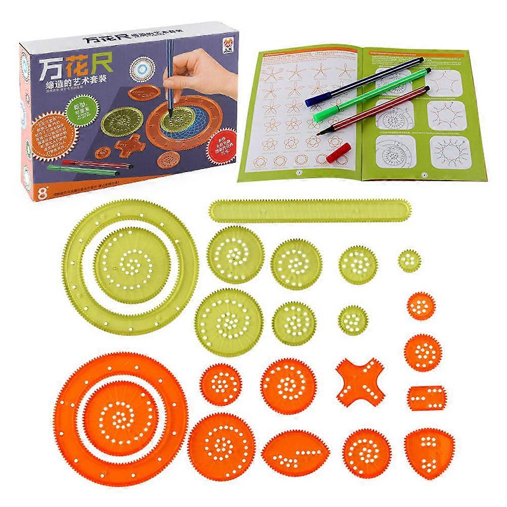 Colorful Plastic Rulers Multi Functional Drawing Ruler Christmas For Children 9.00X9.00X0.50cm 1Set