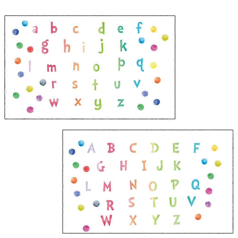 Educational Alphabet Stickers for Decoration Made of PVC Assorted Color 2 Sheets