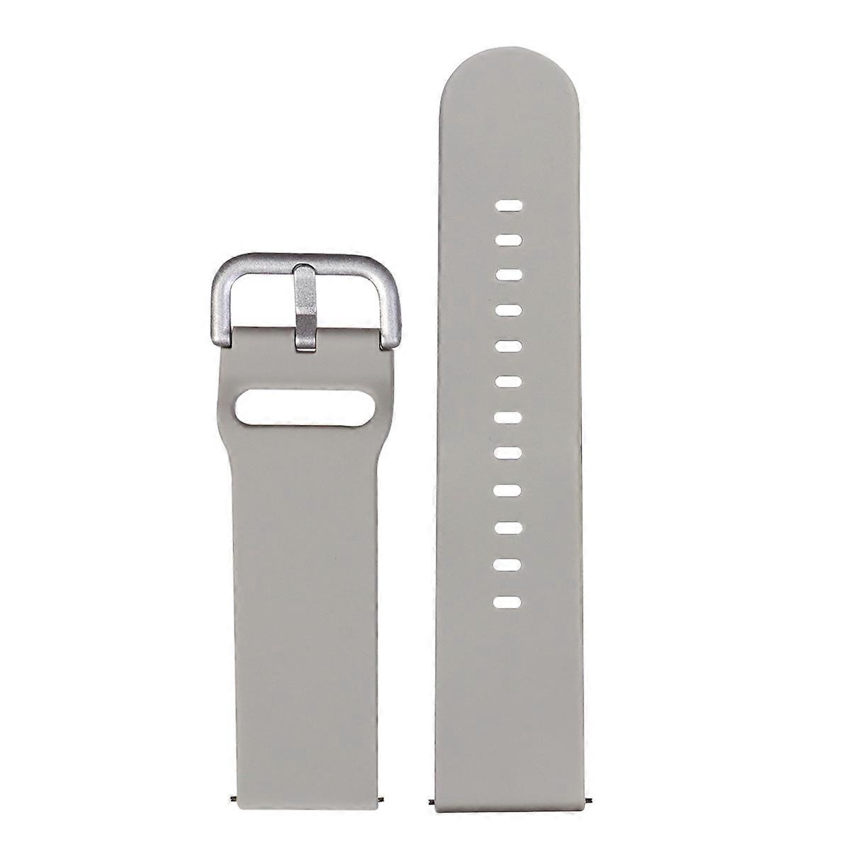 Smartwatch Strap Compatible Silicone Band Solar Breathable Grey 21.3x2.2x0.3cm Lightweight 1Pc