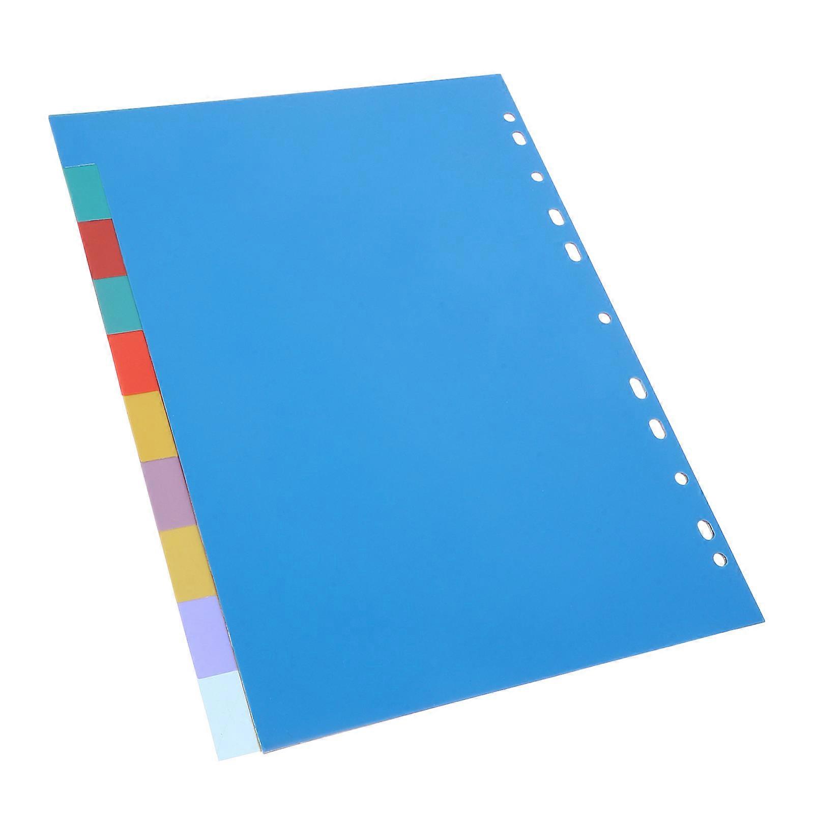 10pcs Index Binder Dividers with Tabs – Water Resistant Material for Office, School & Home Organization – Flexible Design for Files & Planners