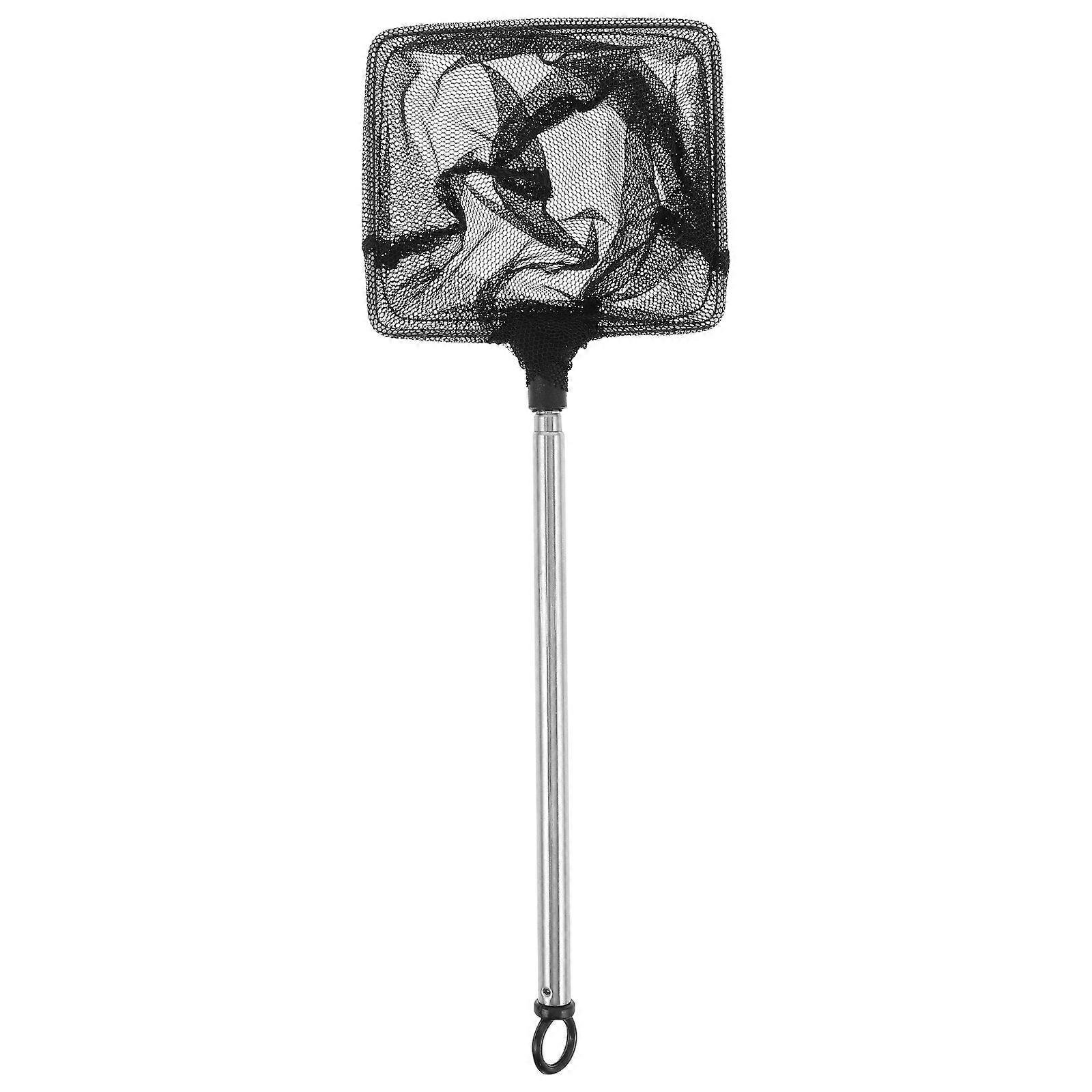Square Fishing Net 8.7 2.8 0.2in Telescopic Fish Tank Net for Aquarium Maintenance Debris Removal 1Pack