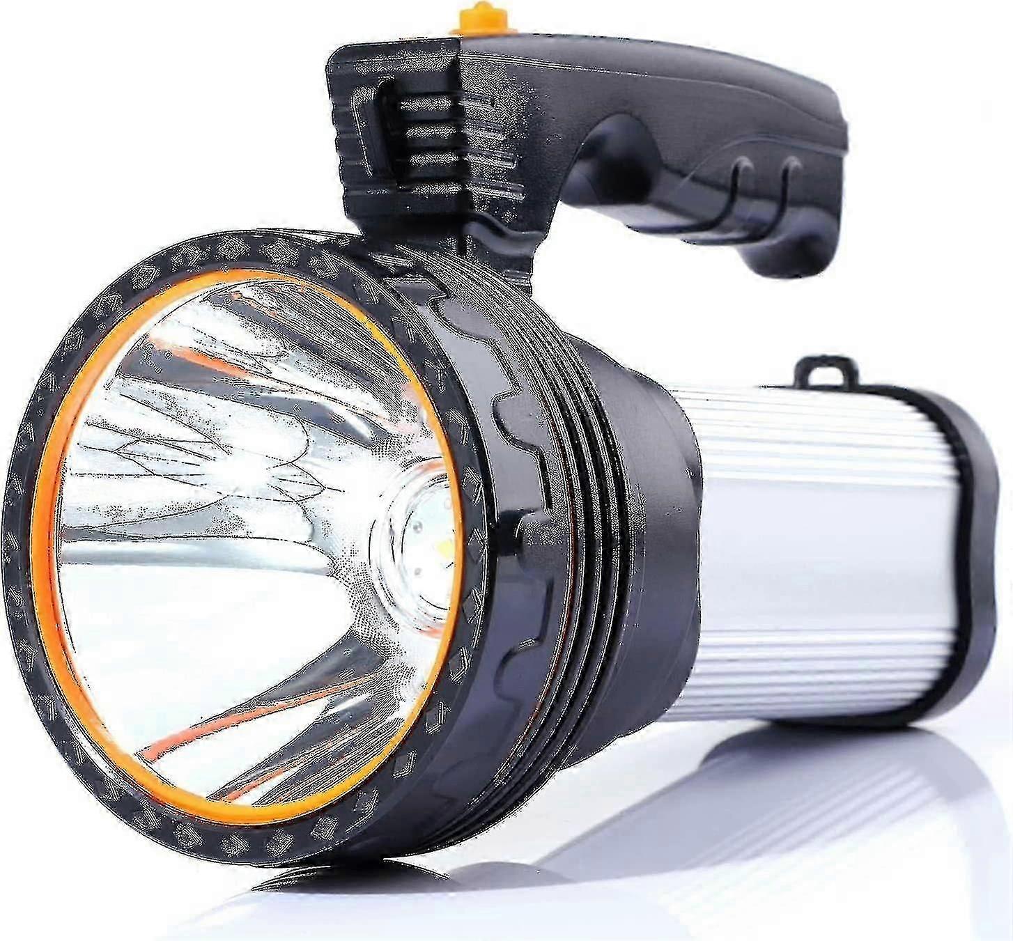 Portable Waterproof Rechargeable Led Torch Camping Light Handheld Spotlight (silver)