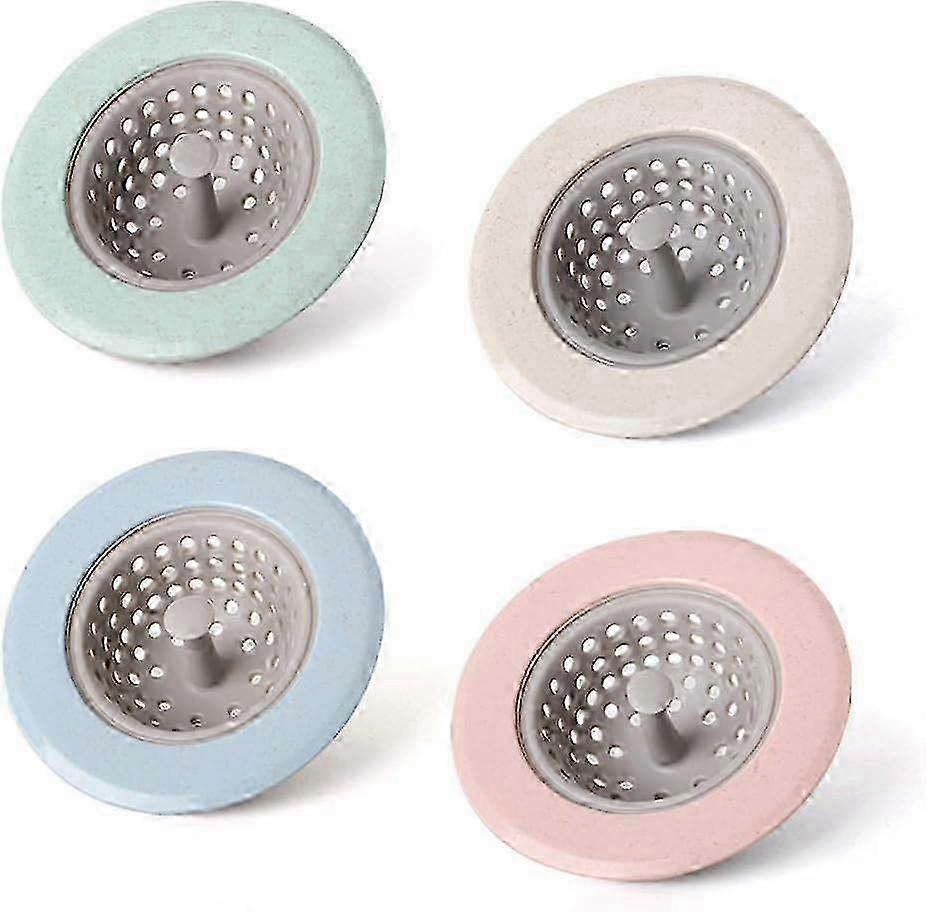4 peças de silicone filtro de pia de cozinha, grande aro largo 4,5 polegadas de diâmetro