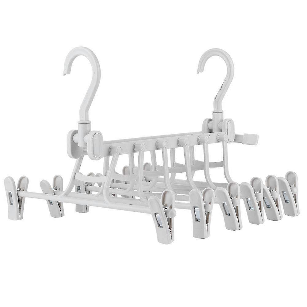 Foldable pants stand with dual purpose, PP sock hanger, multifunctional foldable sock organization hanger,