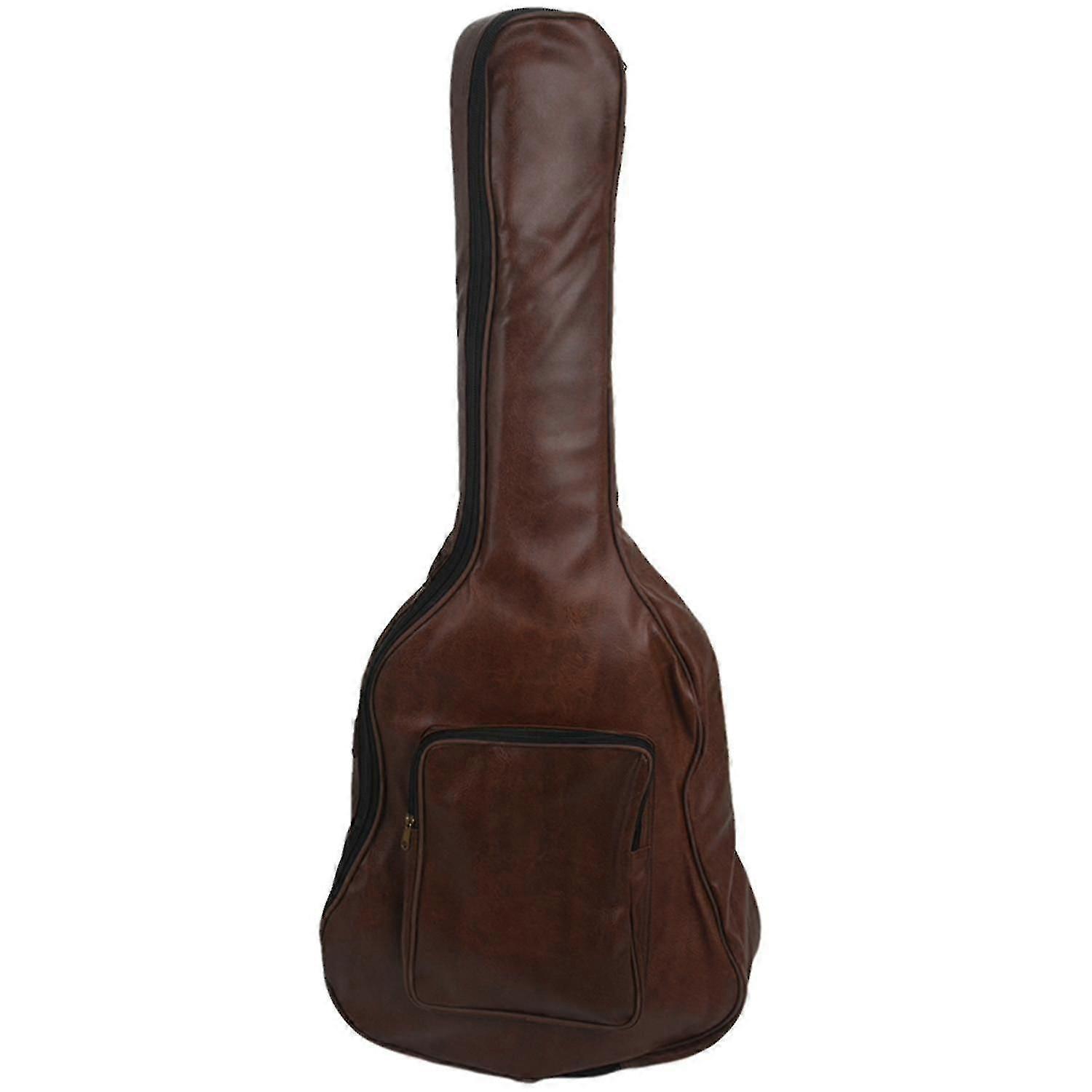 Pu Guitar Backpack Thickened Bag For 40 / 41 Inch Brown