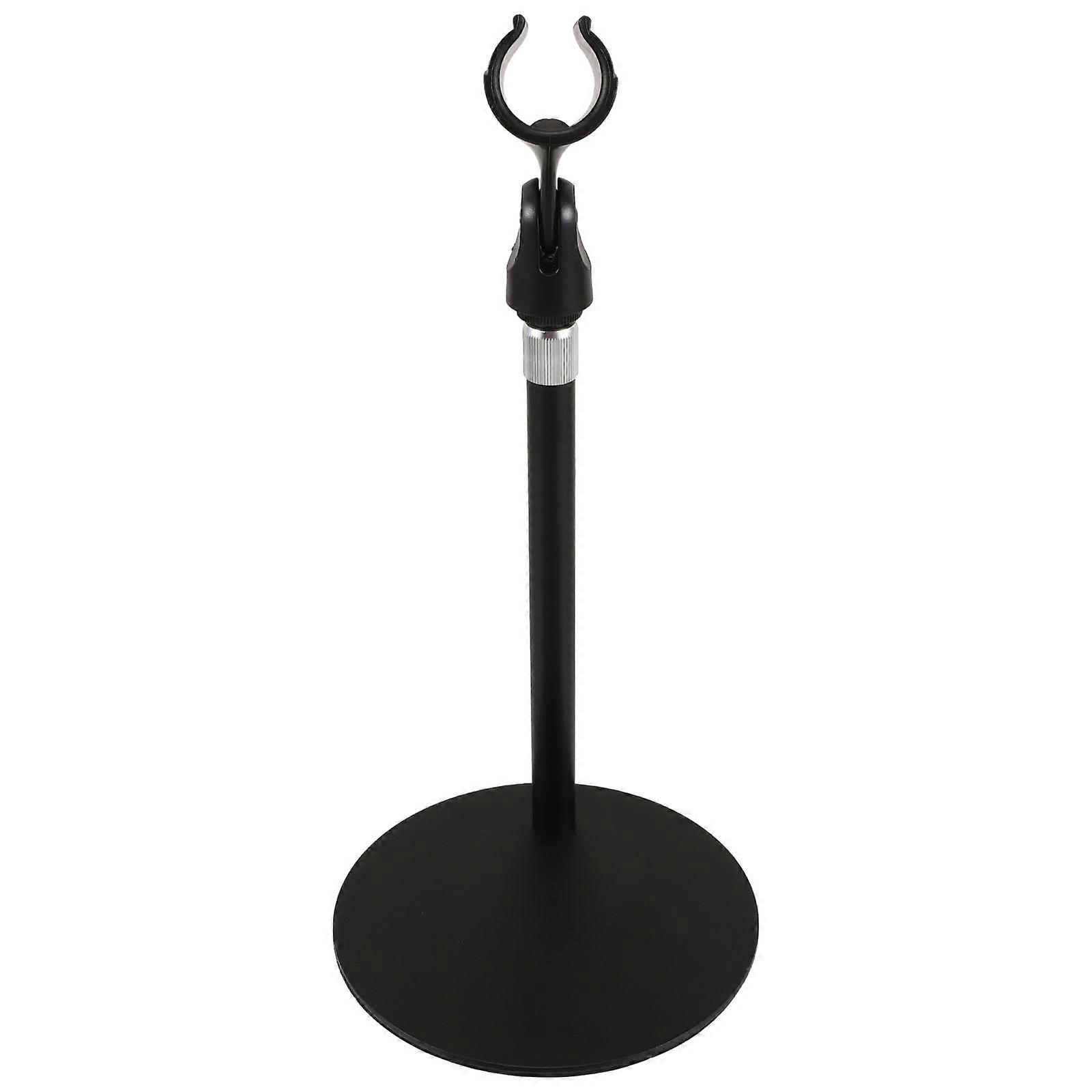 Compact Adjustable Mic Stand with Weighted Base for Desktop Audio, Gaming, Streaming, and Recording