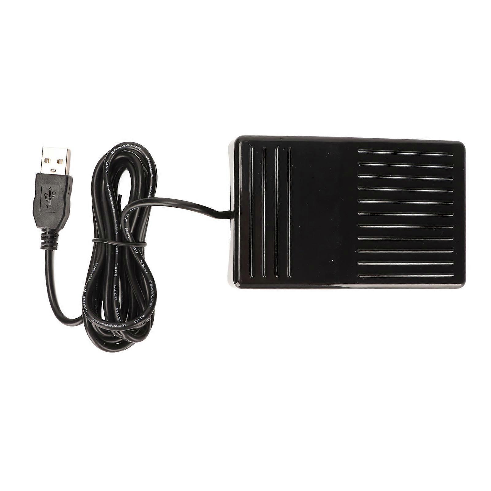 USB Foot Control Pedal Mechanical Switch Multifunctional with 2 Meter Cable for Computer