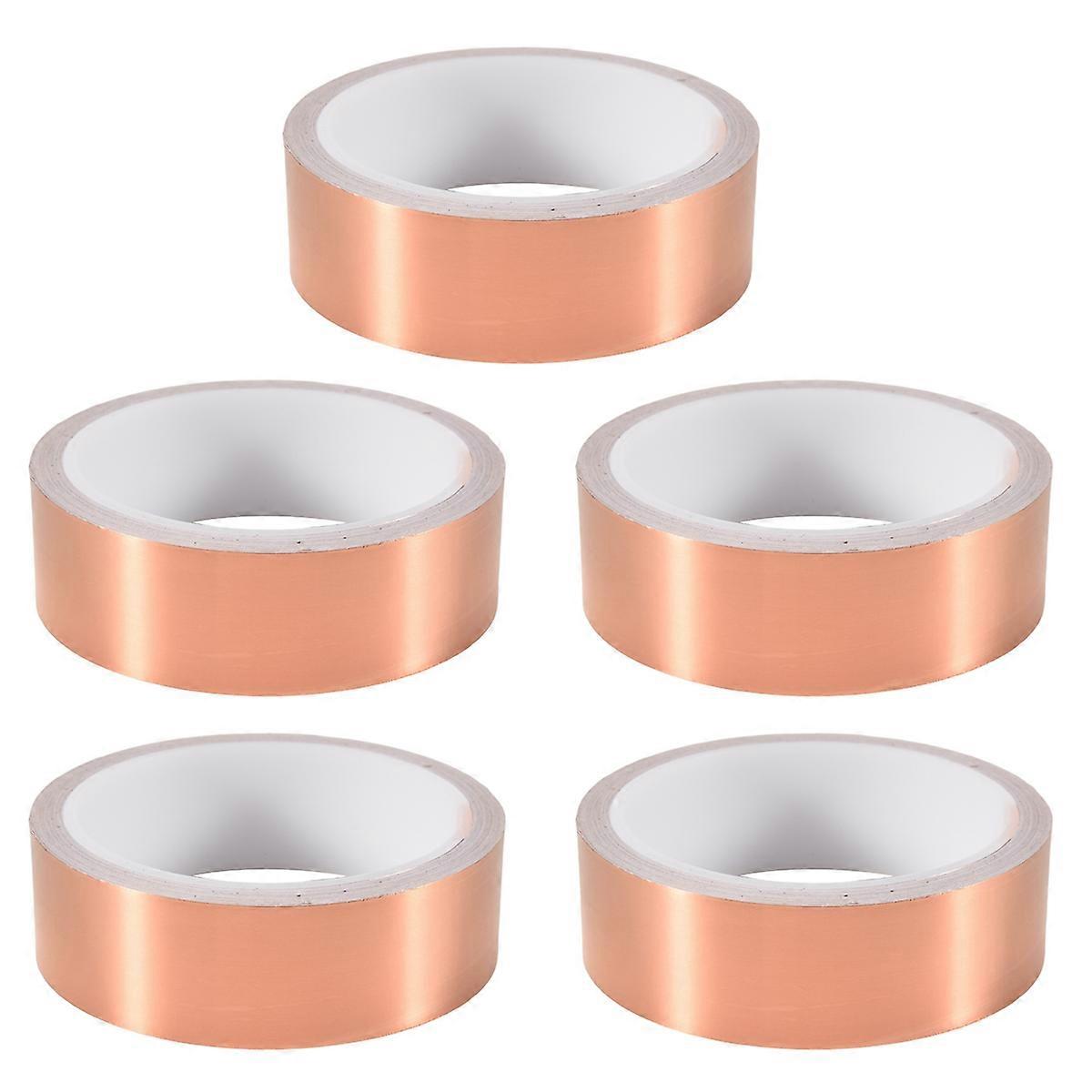 5pcs 30mm X10M Copper Foil Tape Adhesive Shielding Guitar Snail Barrier Tool