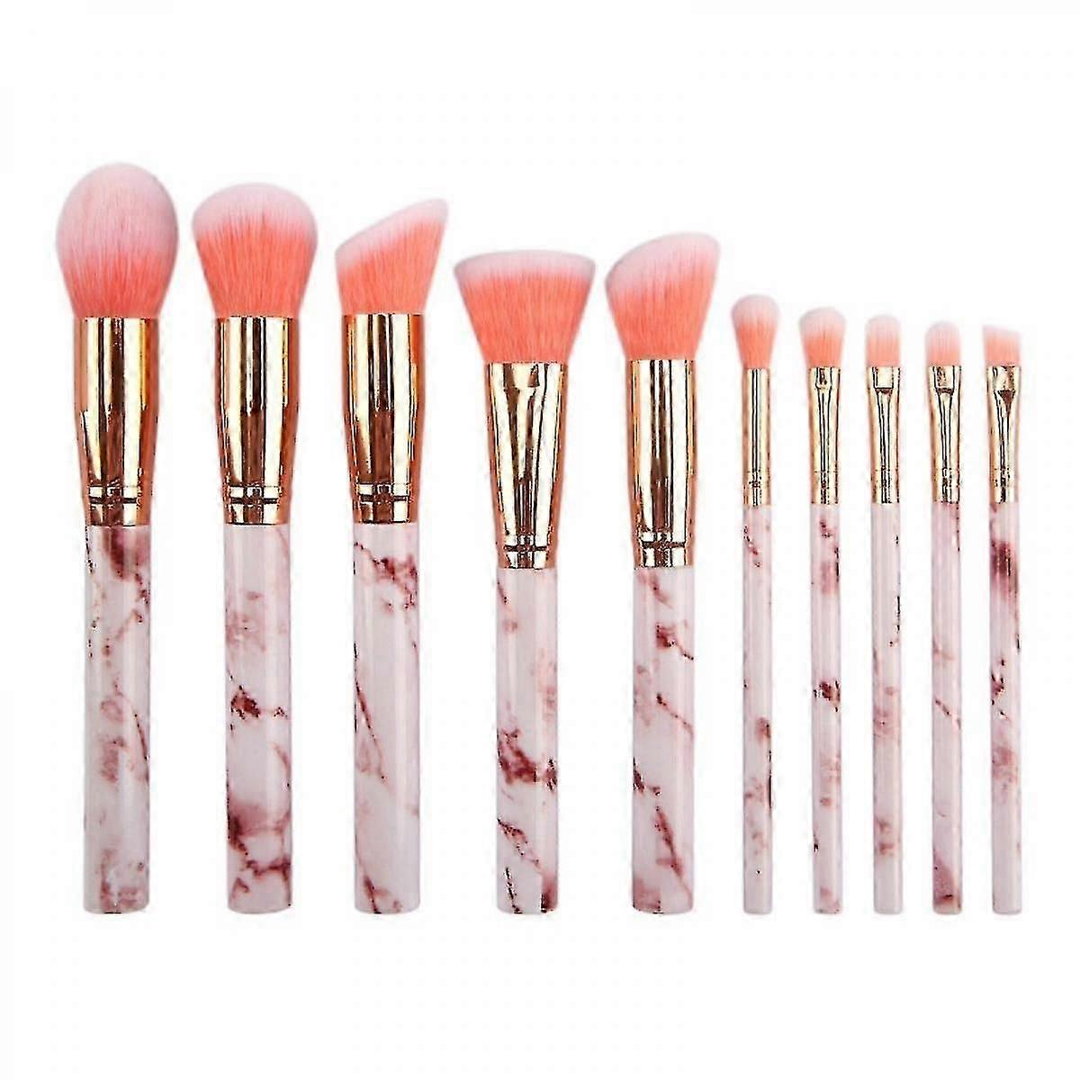Makeup Brushes 10 Piece Marble Professional Makeup Brush Set Kabuki Foundation