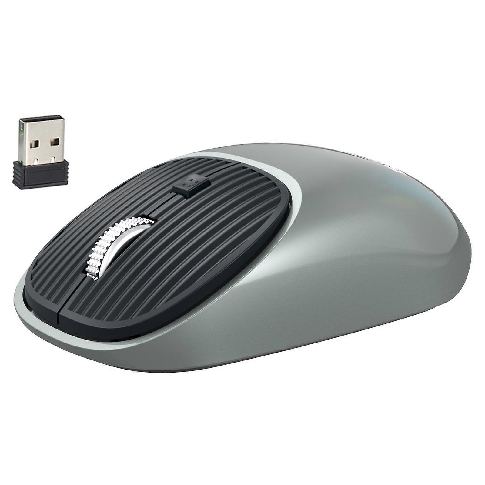 Optical Tracking Mouse, Wireless Rechargeable With 4 Buttons, Battery Life 500Mh, Ergonomic Design For Windows And Macos, Plug And Play Universal