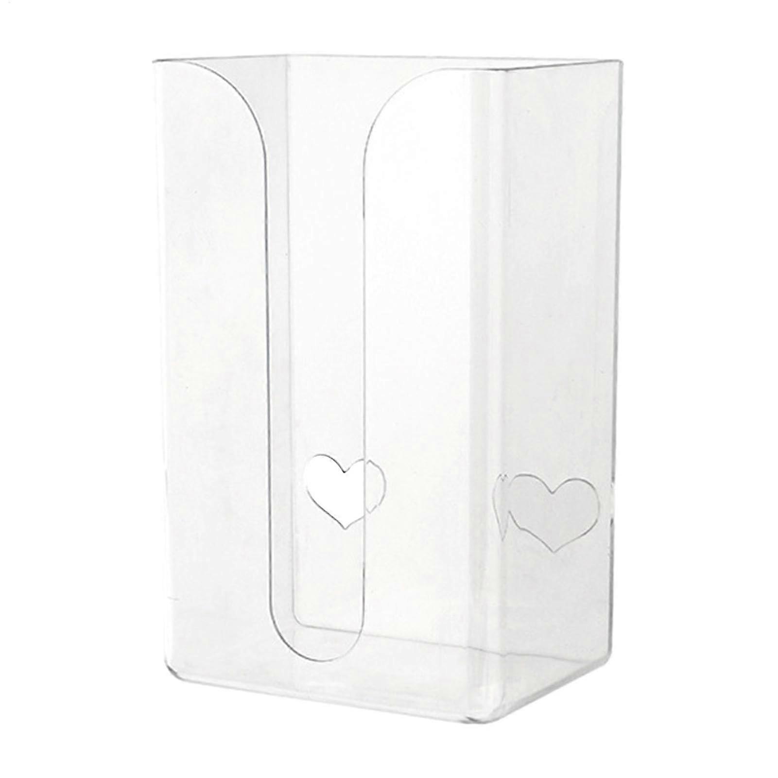 Wall-Mounted Tissue Box Clear Plastic Rectangular Tissue Box Cover For Bathroom Wall Mount Napkin Holder Cosmetic Tissue Box