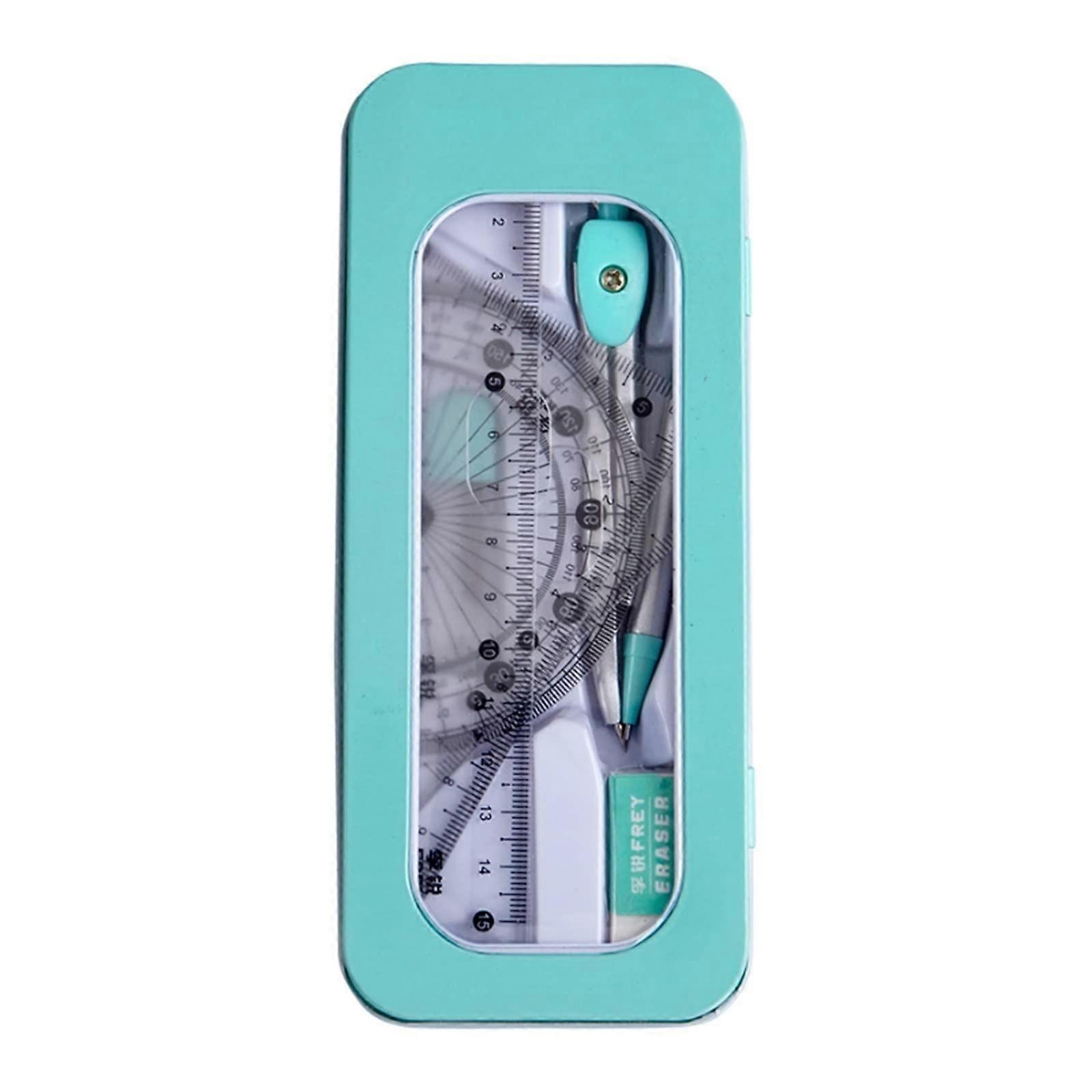 Student Geometry Set with Drawing Pen, Eraser, and Refillable Drawing Tools for Mathematical Geometry