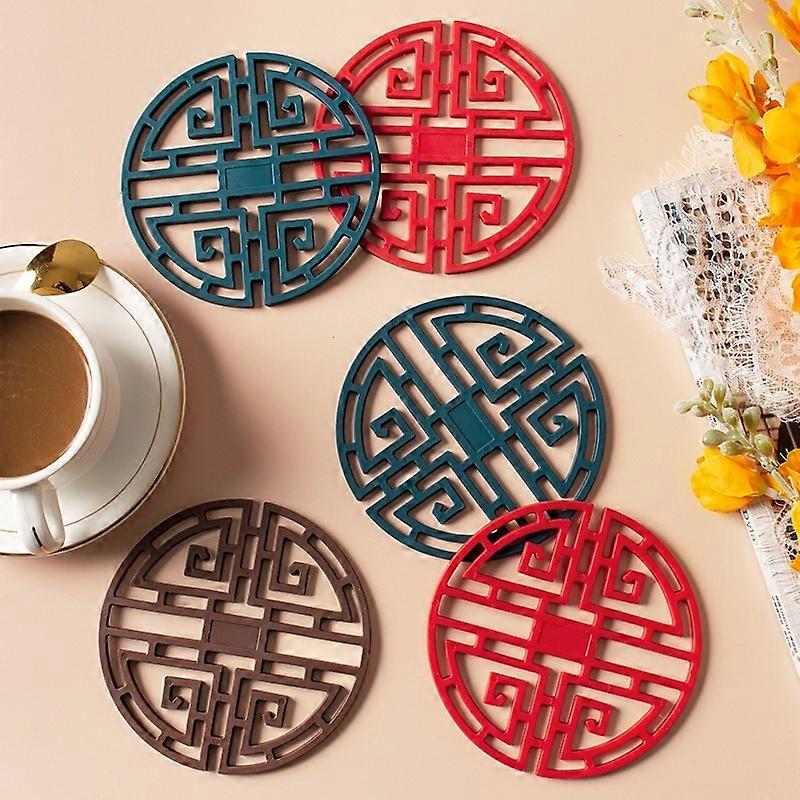 Auspicious Pattern Heat Resistant Placemat - Retro Coaster Bowl Pad