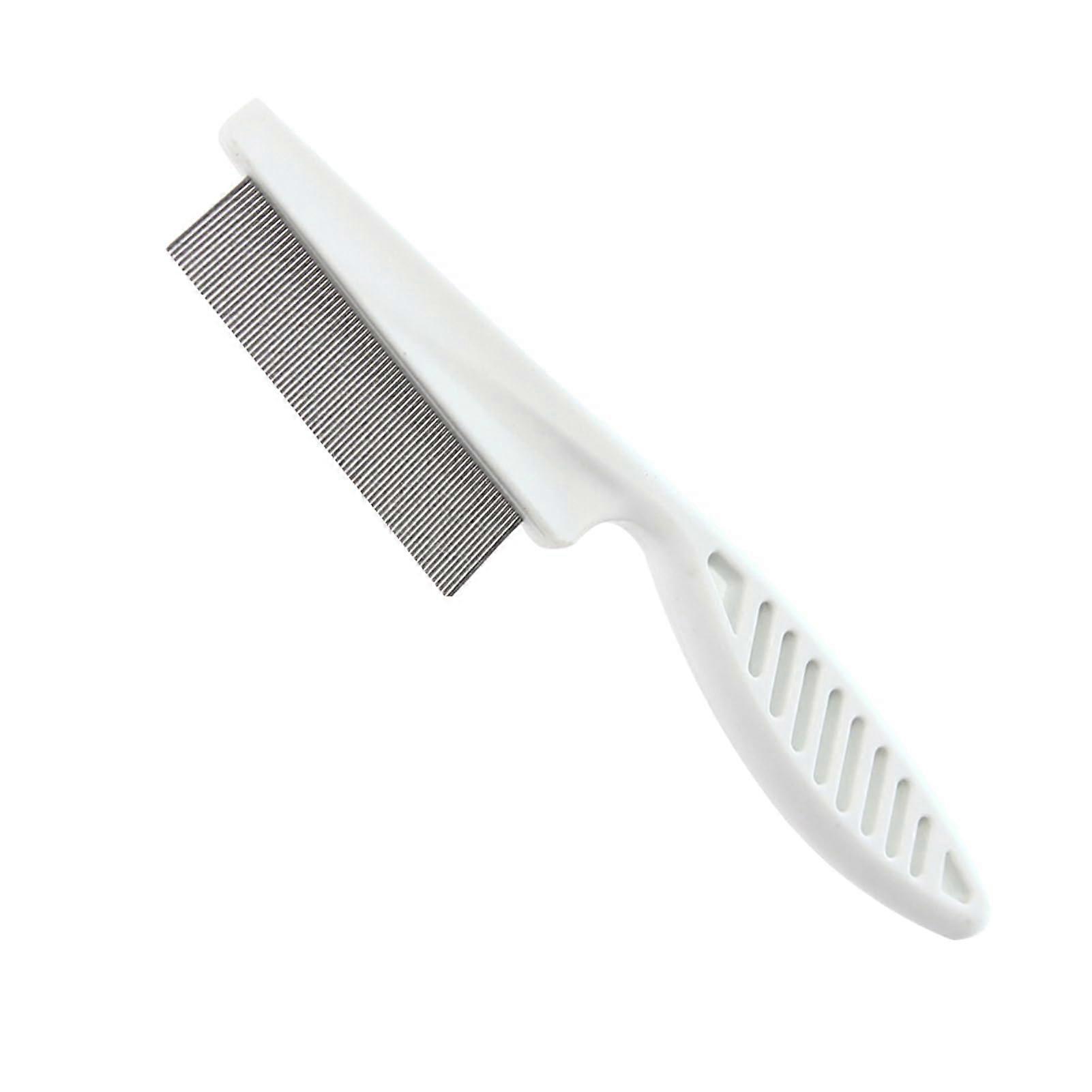 Stainless Steel Flea Comb for Pets with PP Handle – Remove Fleas, Lice, and Ticks for Dogs and Cats – UltraFine Teeth for Hygienic Coat Care (A)
