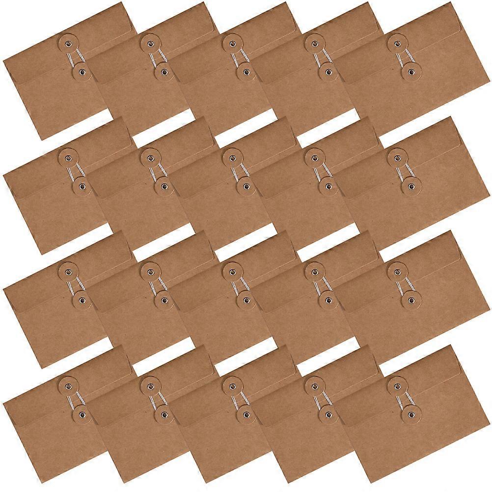 Brown Paper Envelopes Storage Letter Writing Stationery Rectangular Shape Light Brown 17x11.5cm 30Pcs