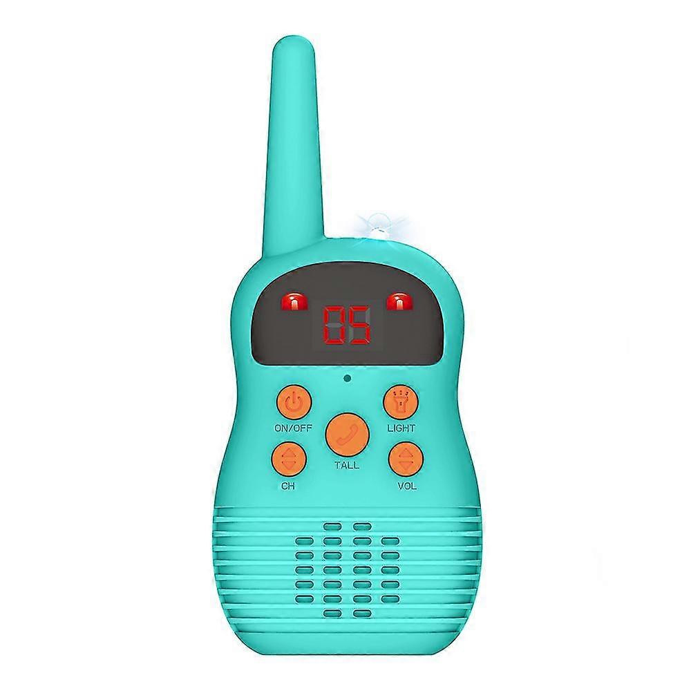 Wiederaufladbares dschungelgrünes Walkie-Talkie für Kinder und Erwachsene, 16-Kanal-2-Wege-Radio mit großer Reichweite und LCD-Display, USB Typ C