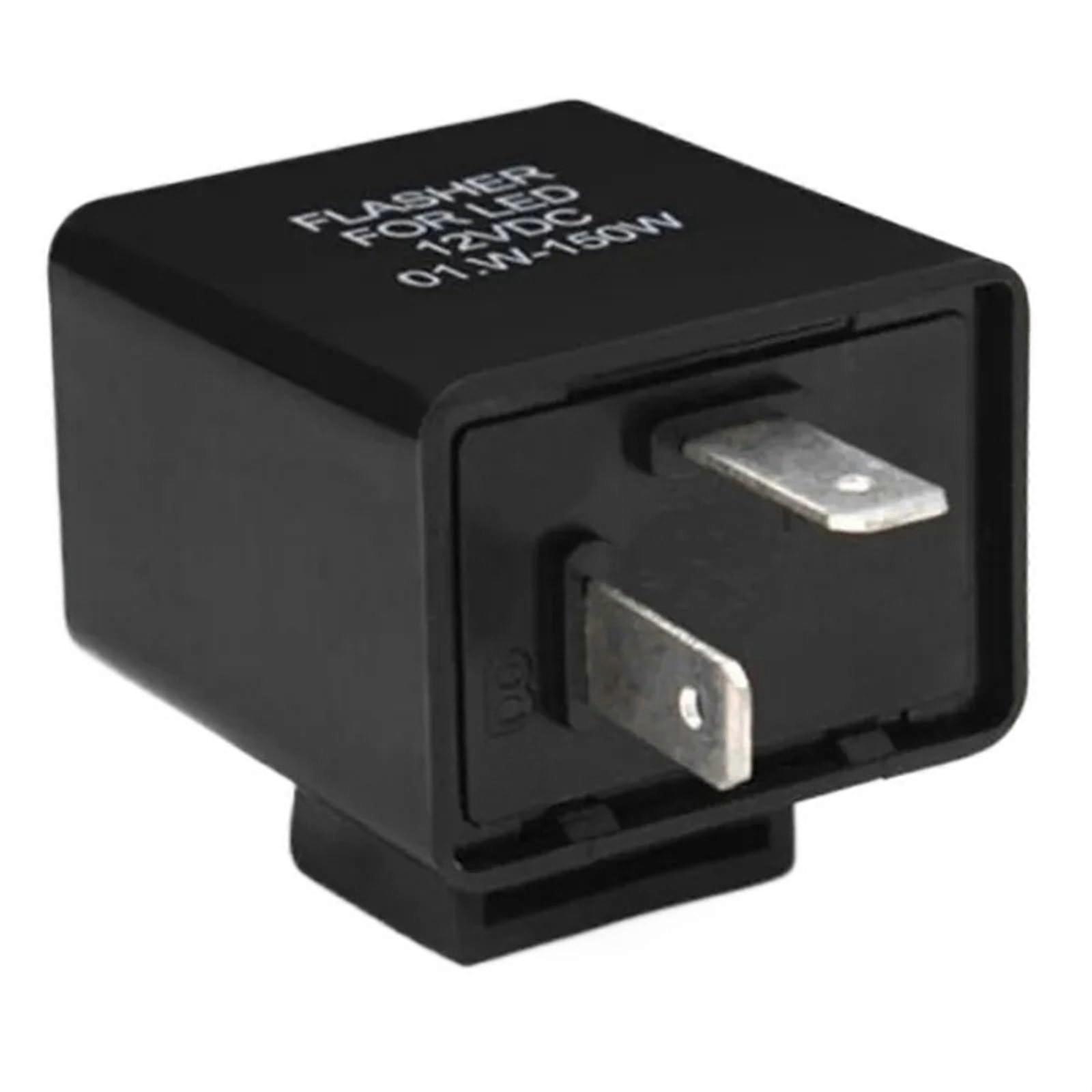 LED Blinker Flasher Relay 12V 2Pin Motorcycle Turn Signal Adjustable Automatic Protection Flasher Relay Turn Signal Indicator Ref: 9152