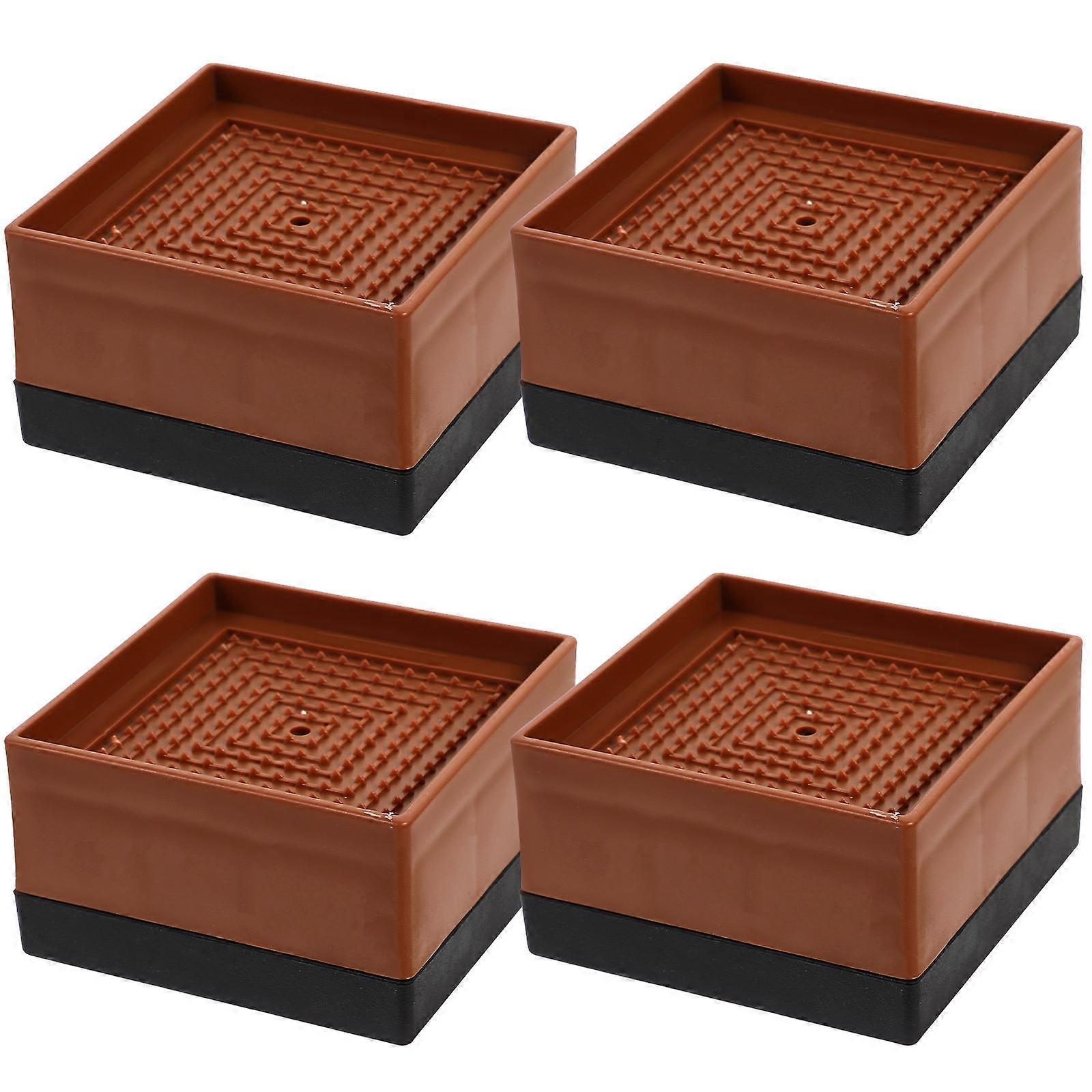 Couch Riser Bed Lifts Brown 7 8X4CM Practical For Outdoor 4Pcs