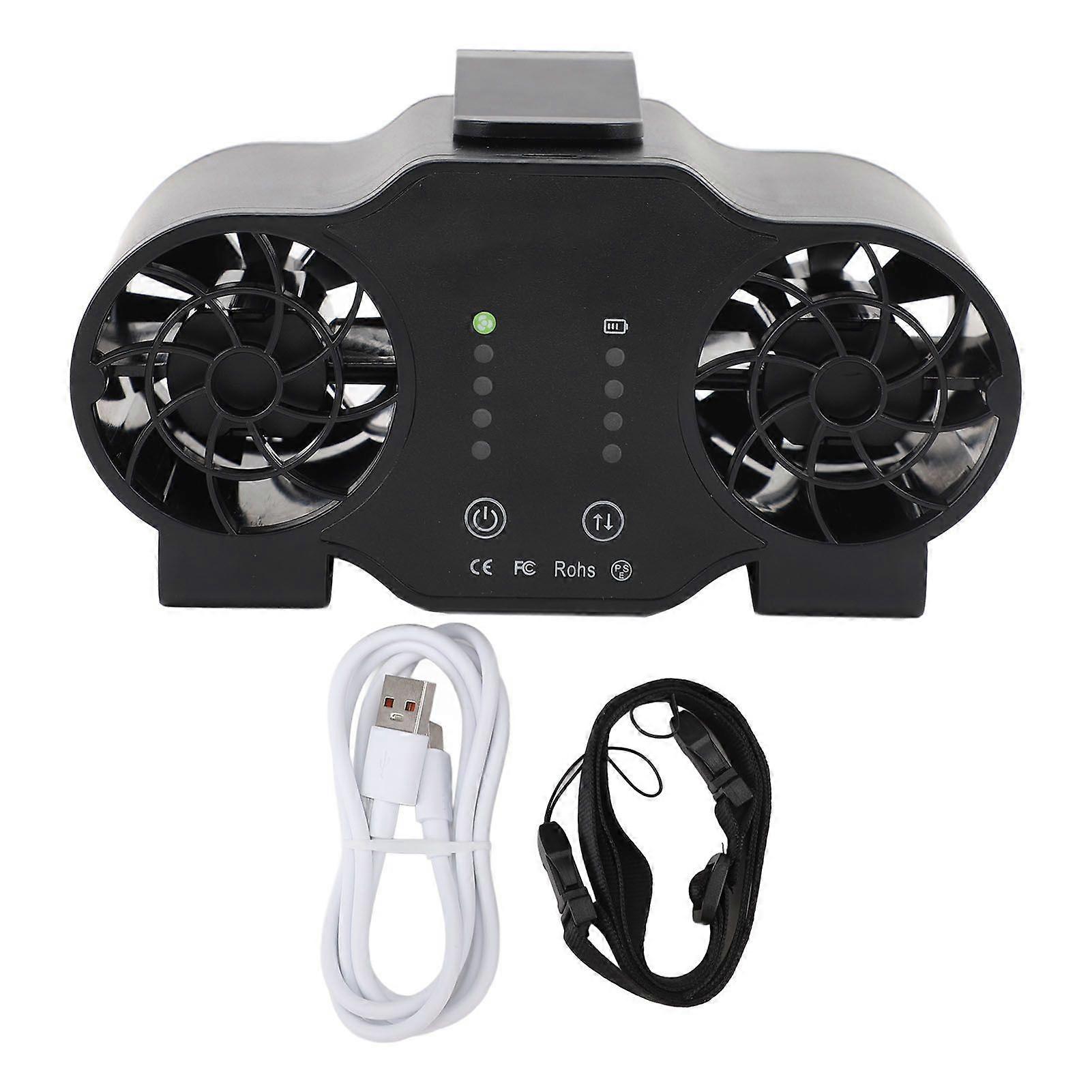 Portable Waist Clip Fan Super Strong Airflow 4 Speed Personal Wearable Fan USB Rechargeable Hanging Neck Fan Forward Reverse Function 20000mah YMHC