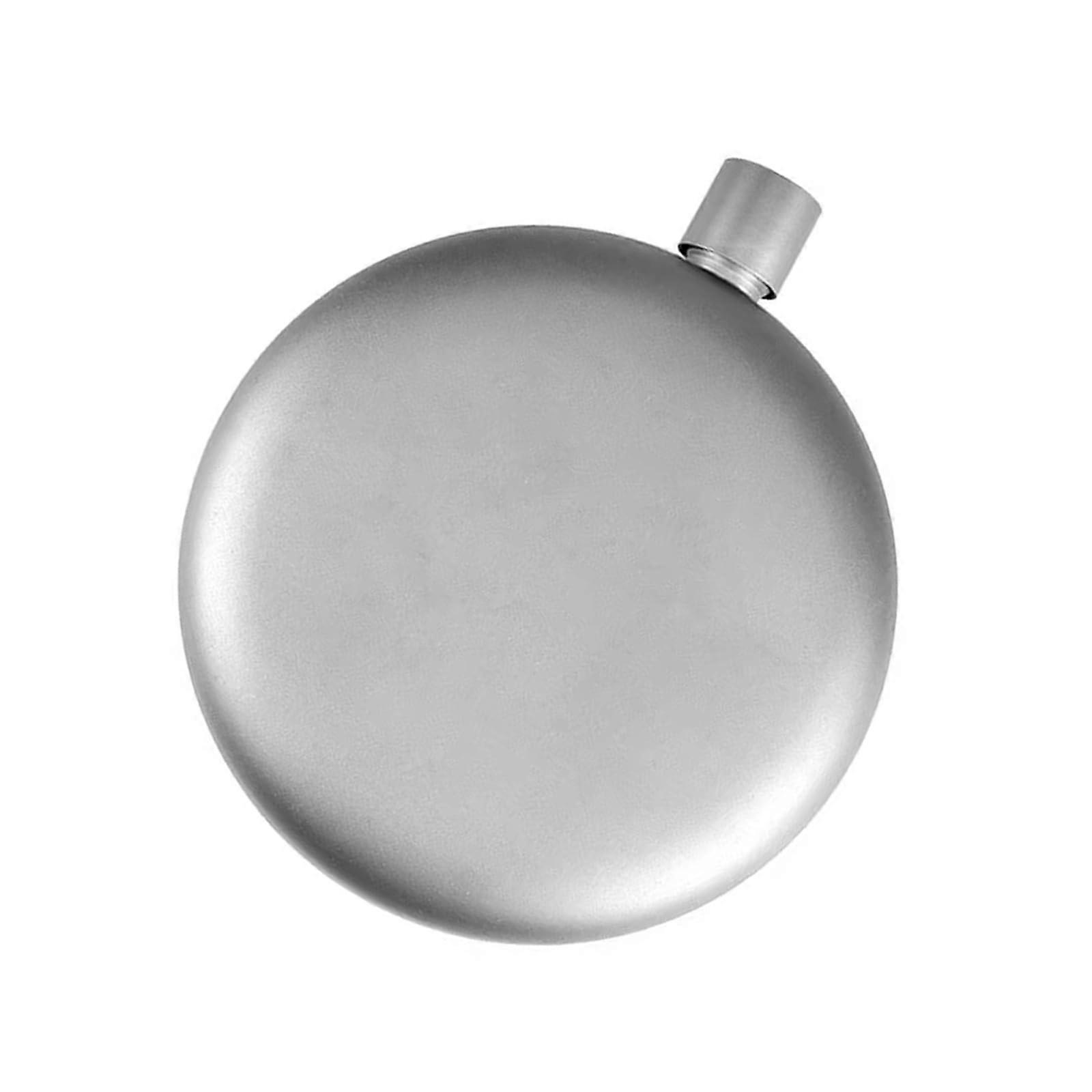 Metal Round Hip Flask For Camping Outdoor Use Rust-Resistant Leak-Proof 180ml Spirits Container