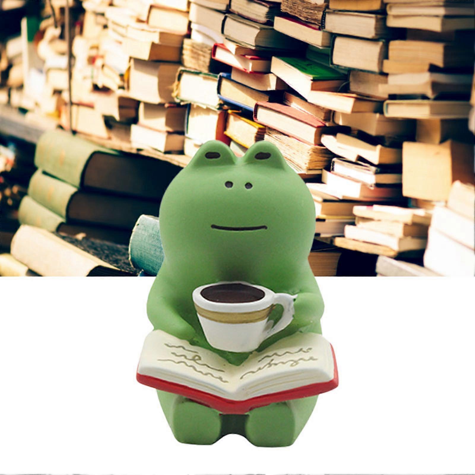 Cat Bookshelf Ornament Cute Exquisite Synthetic Resin Environmentally Friendly Animal Tabletop Statue Type 4 