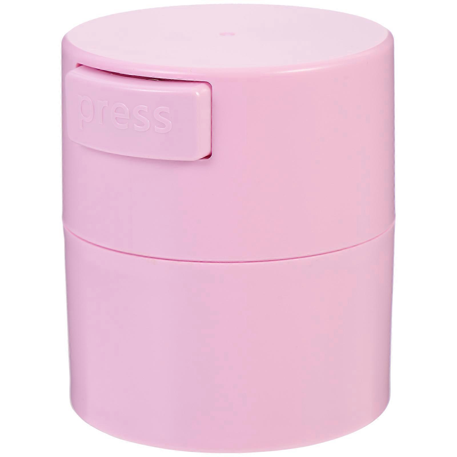 Lash Glue Storage Case Eyelash Container Round Compact Lightweight PP Home Use Travel Use 1Set