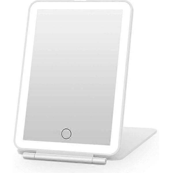 Makeup mirror with light, portable makeup mirror, foldable