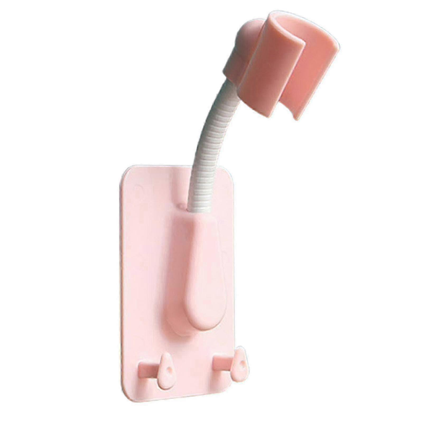 Self-adhesive Plastic Shower Nozzle Holder for Bathroom - Pink (1pc)