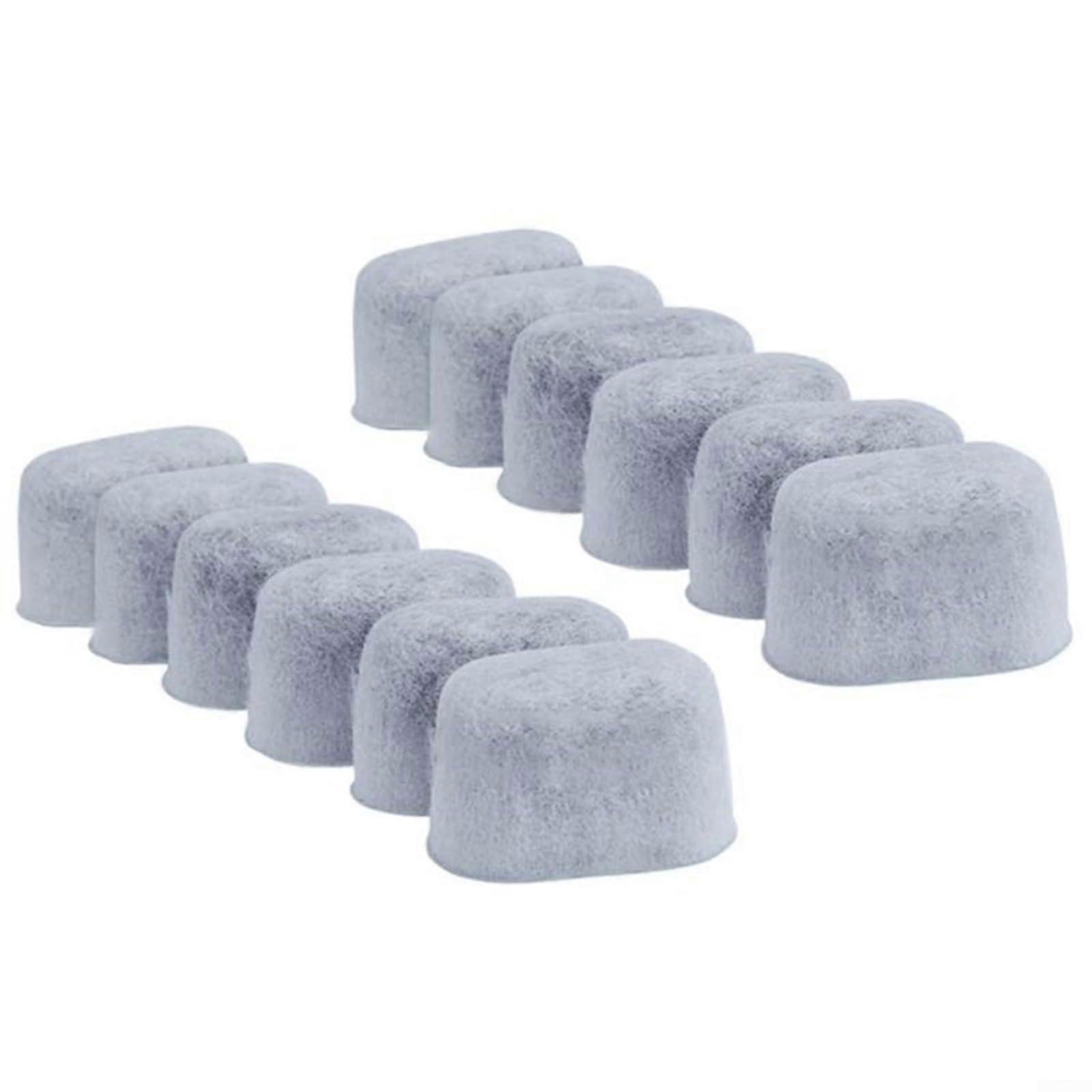 White Coconut Shell Activated Carbon Water Filter For Coffee And Espresso Machines Replacement Cartridges, 12-Piece Pack