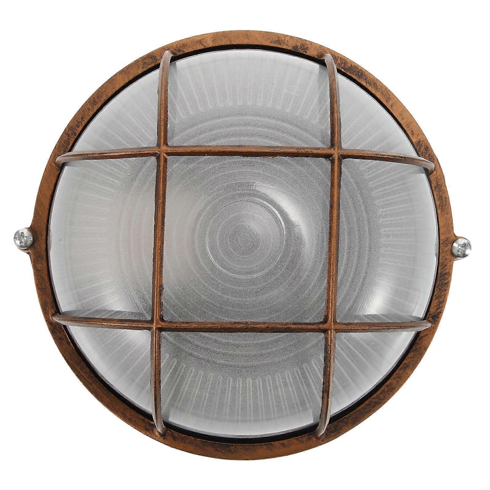 Retro Outdoor Wall Lamp Fixtures Glass Lampshade With Aluminium Frame For Patios Yards And Corridors Dustproof And Moisture Resistant 1Pcs