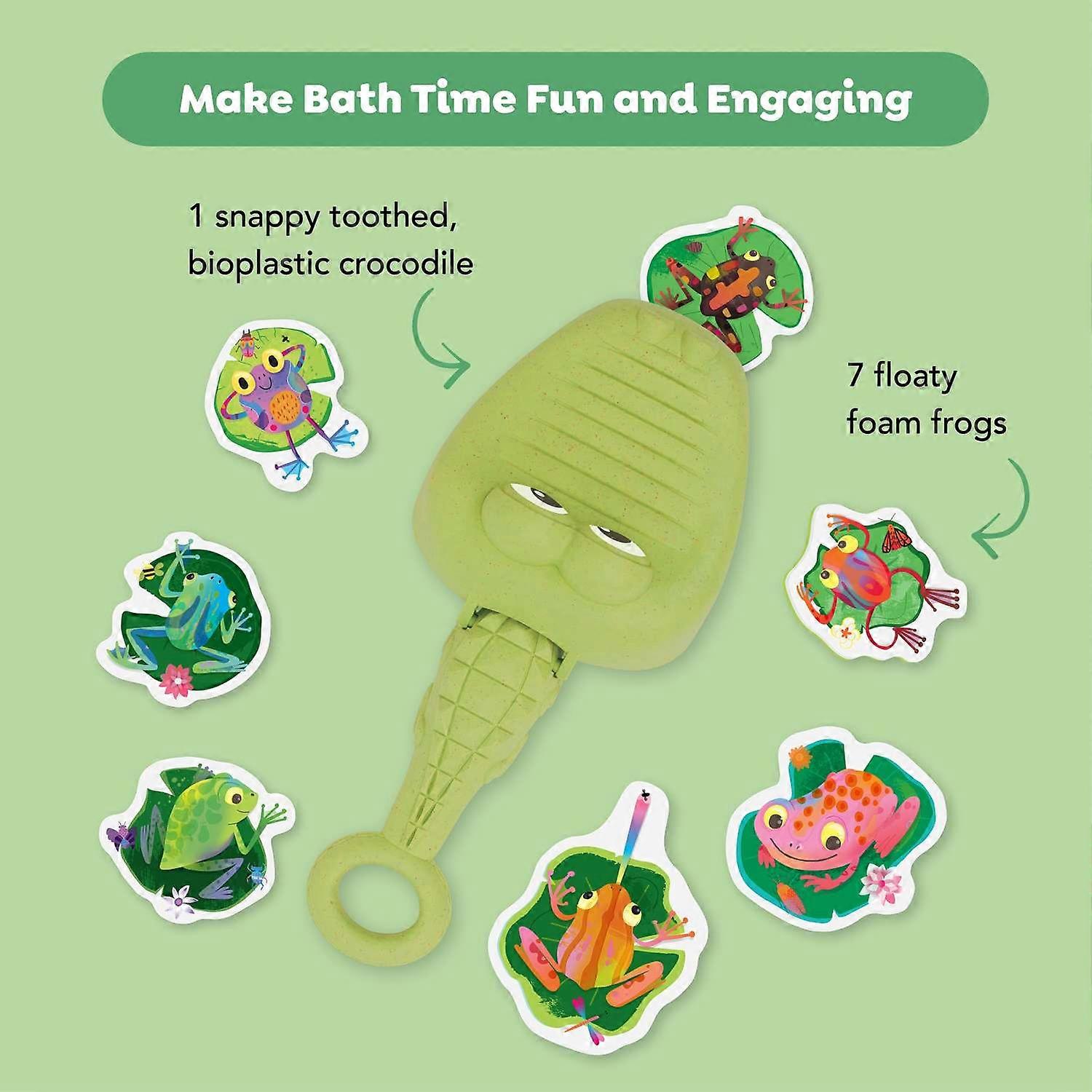 Tiger Tribe, Croc Chasey (Catch A Frog) Game, Bath Toy For