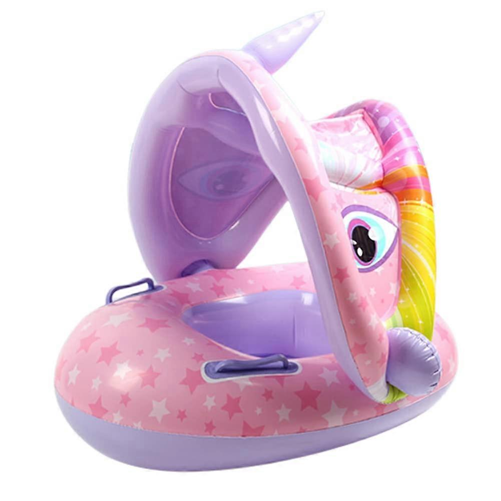 PVC Pool Float Toy Smooth with Sun Protection Swimming Pool Float Soft Unisex Reusable Practical for Summer Holiday Pink
