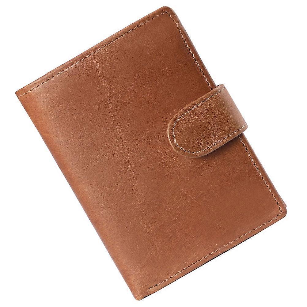 Vintage Style Men's Wallet with Coin Pocket, Multi Card Holder for Office & Daily Use – Light Brown Clutch