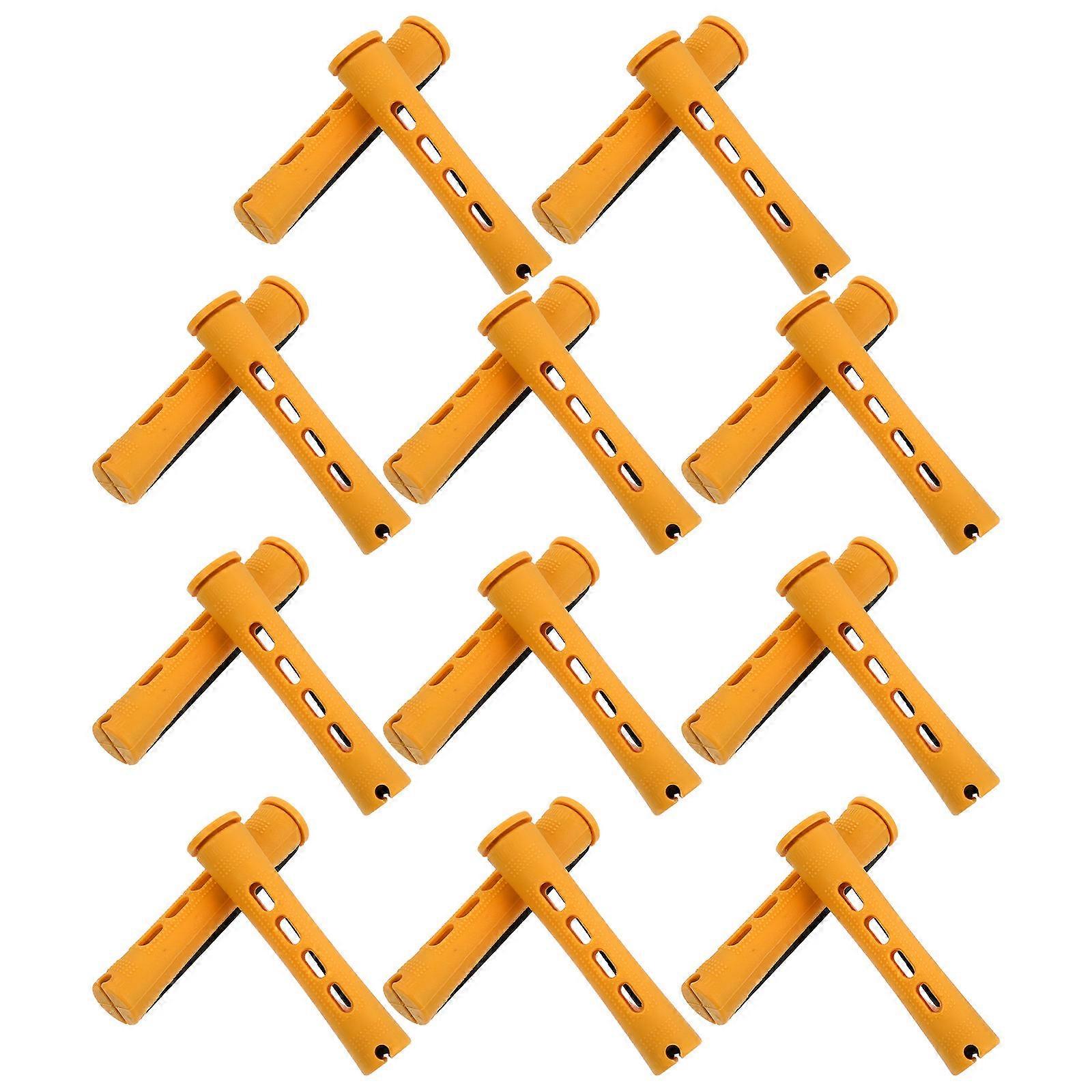 20Pcs Plastic Hair Rollers with Caps for Wave Hair Curling