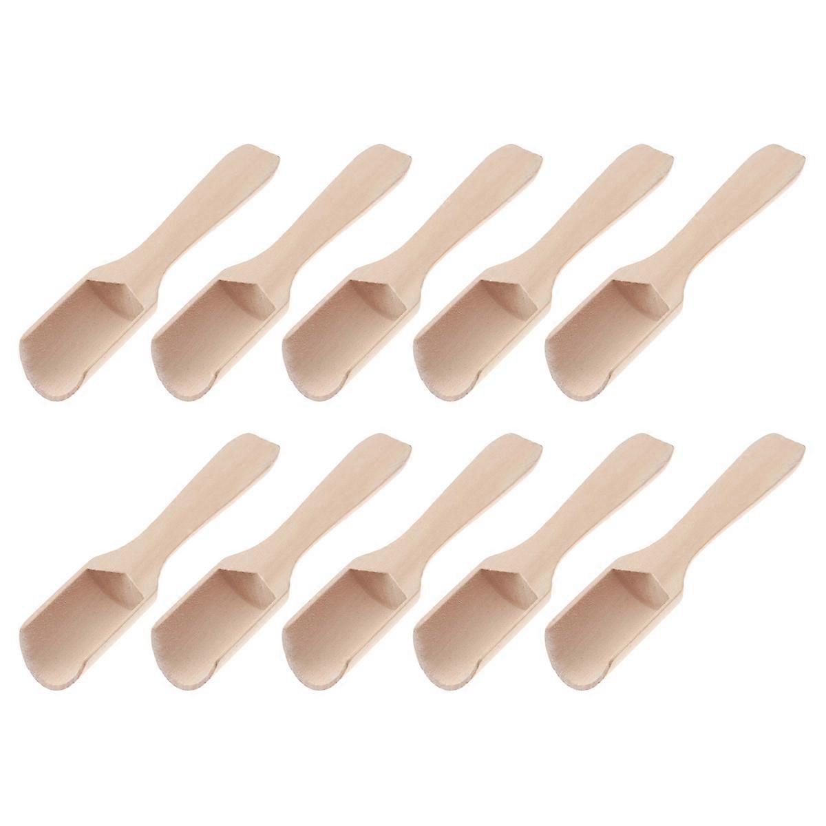 Wooden Tea Scoop for Daily Use Beige Synthetic Material Perfect for Spices and Bath Salts 2 8x11cm