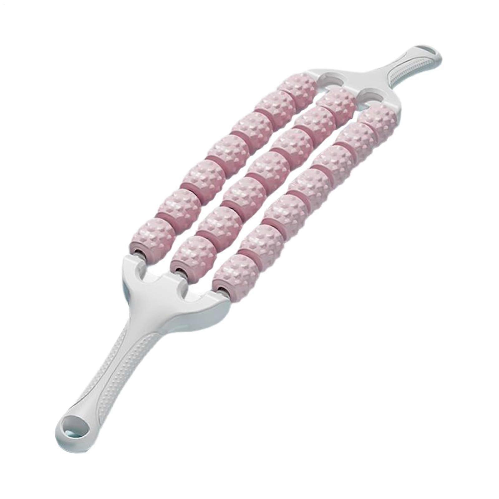 Muscle Roller Massage Stick, Handheld Exercise Tool For Trigger Point Relief, Joint Recovery, Back And Yoga, Pink