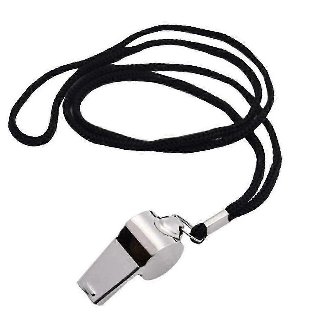 Coach Whistle Metal Referee Whistle With Lanyard, Stainless Steel Loud Whistle For School, Sports Trainning, Soccer, Football, Basketball, Security An