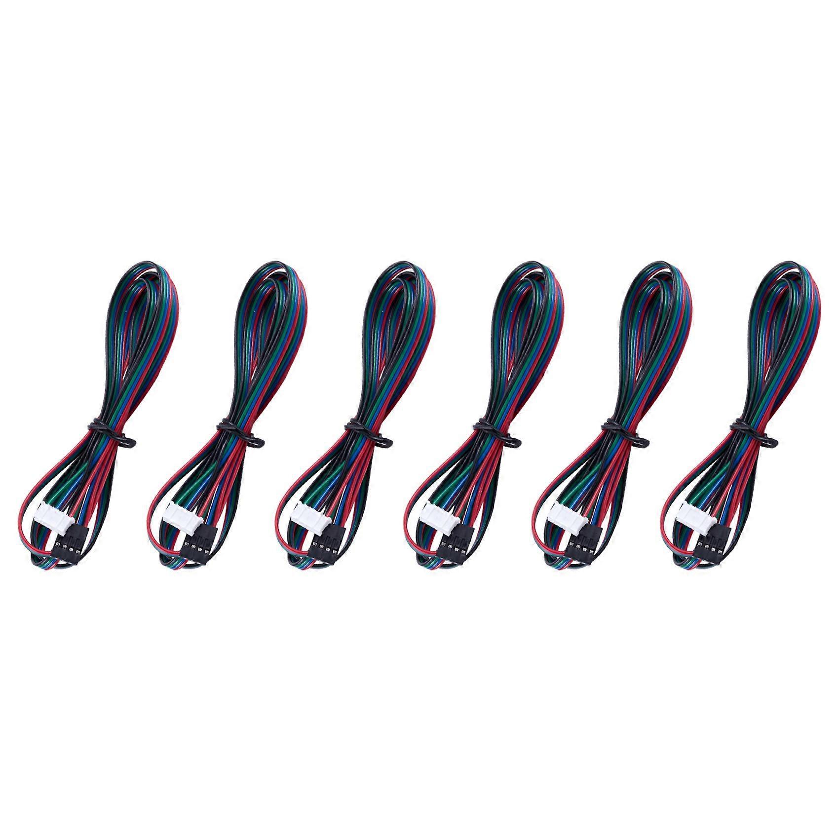 6X Extended NEMA 17 Stepper Motor Cable 1M Long 4 6 Pin 3D Printer