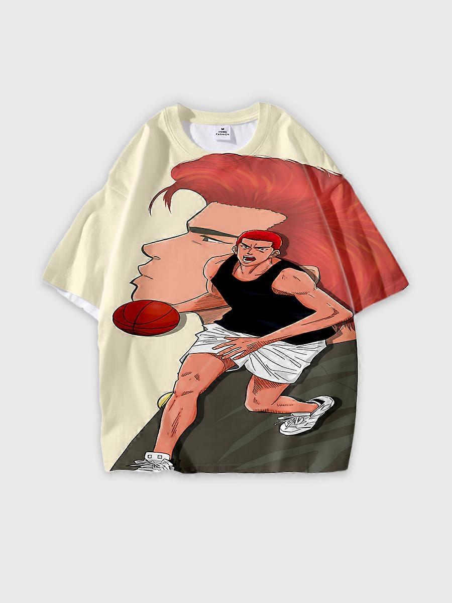 T-shirt round neck Role Pattern loose short sleeve C117