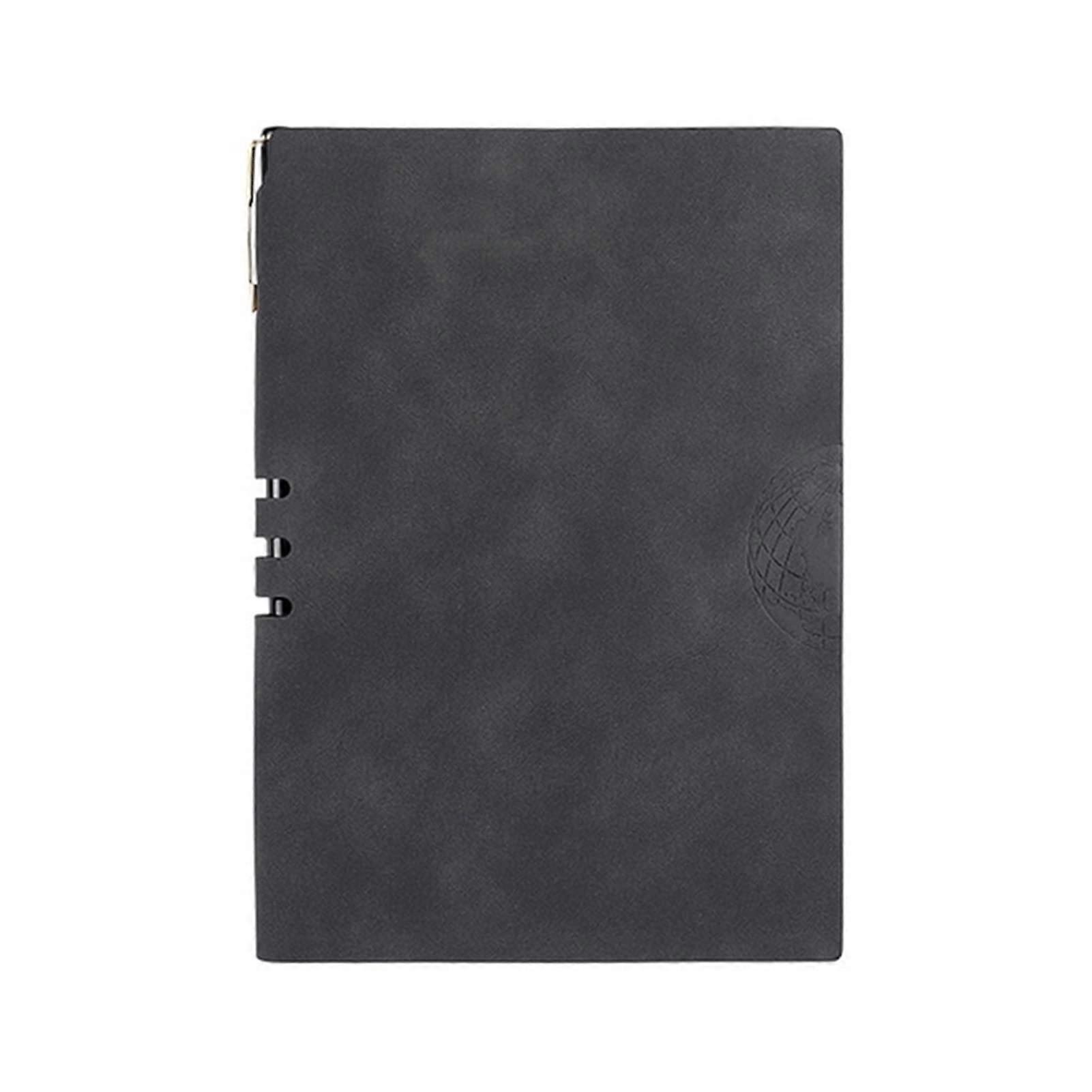 A5 Notebook Leather A5 Notepad Diary Business Journal Planner Agenda Organizer Note Book W3jd. Notebook (Size: Dark Grey)