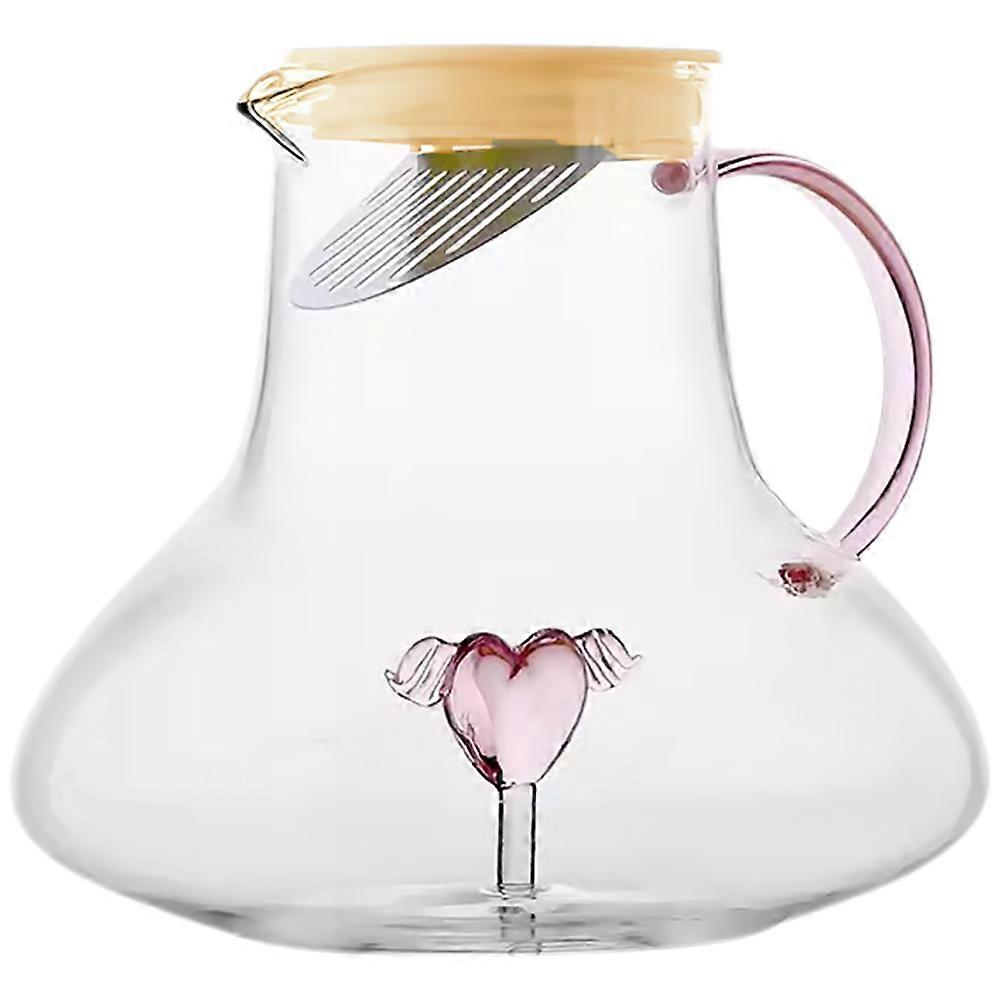Glass Pitcher with Lid for Kitchen Use Multi Color Large Capacity 64 oz