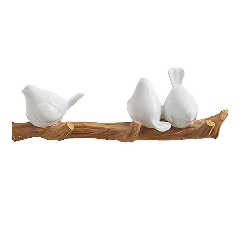 Creative Bird Shape Resin Wall Hook For Homeowners With Space Saving Functionality In White Color 1Pack