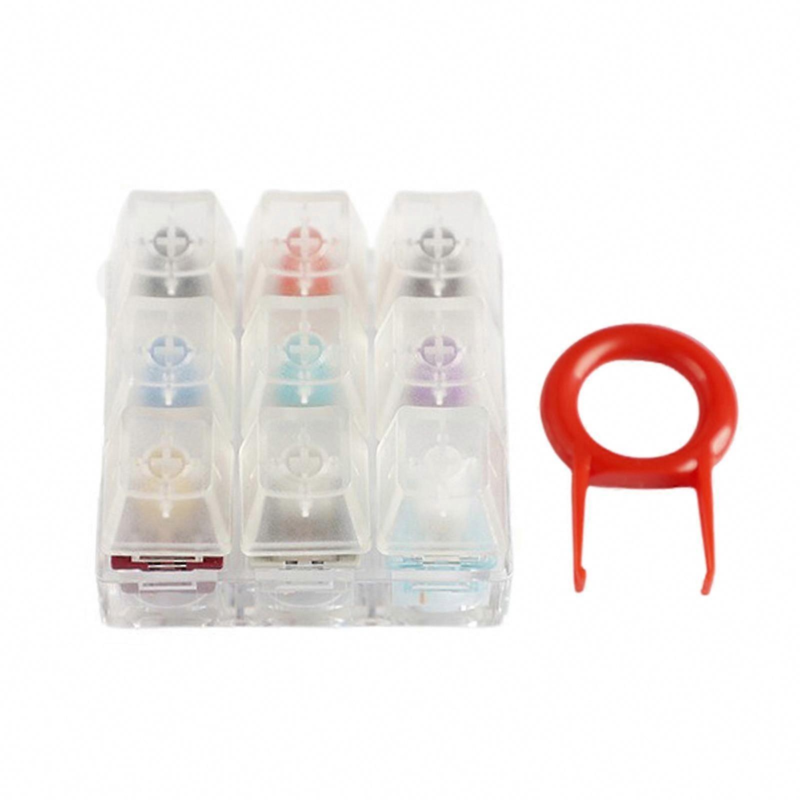 Practical 9 Switches Tester For Mechanical Keypad Mechanical Keypad Switches With Key Puller Translucent Keycap Testing