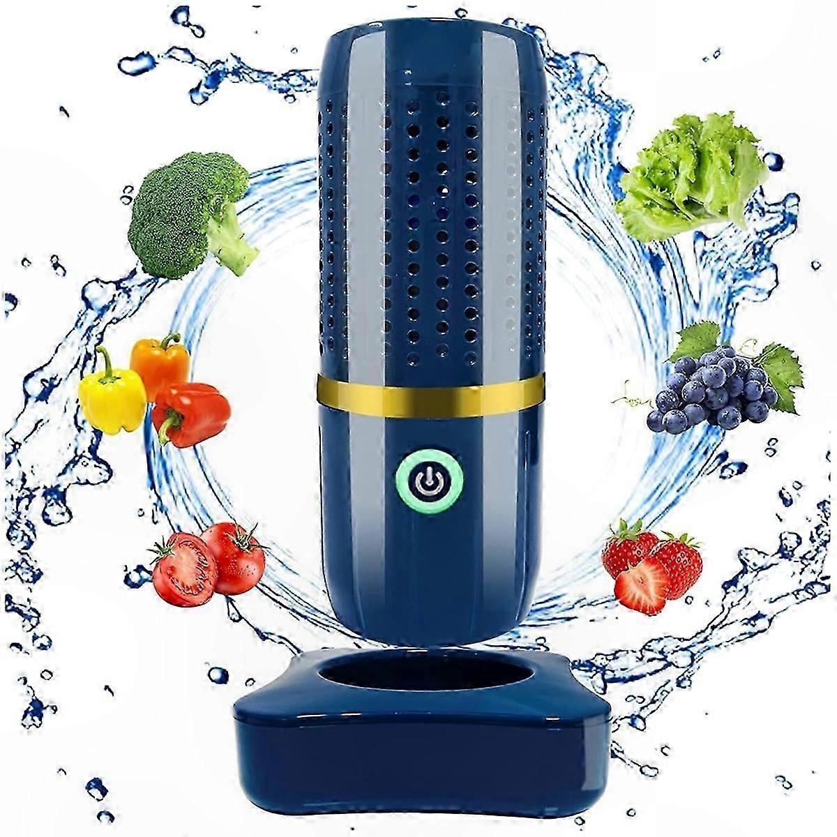 Portable Rechargeable Washer for Fruits and Vegetables in Blue