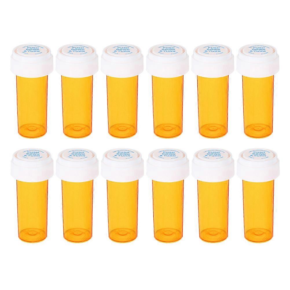 12Pcs Portable Pill Bottles Small Container For Medicines Ideal For Travel On The Go Use Compact Design And Multi Color Options