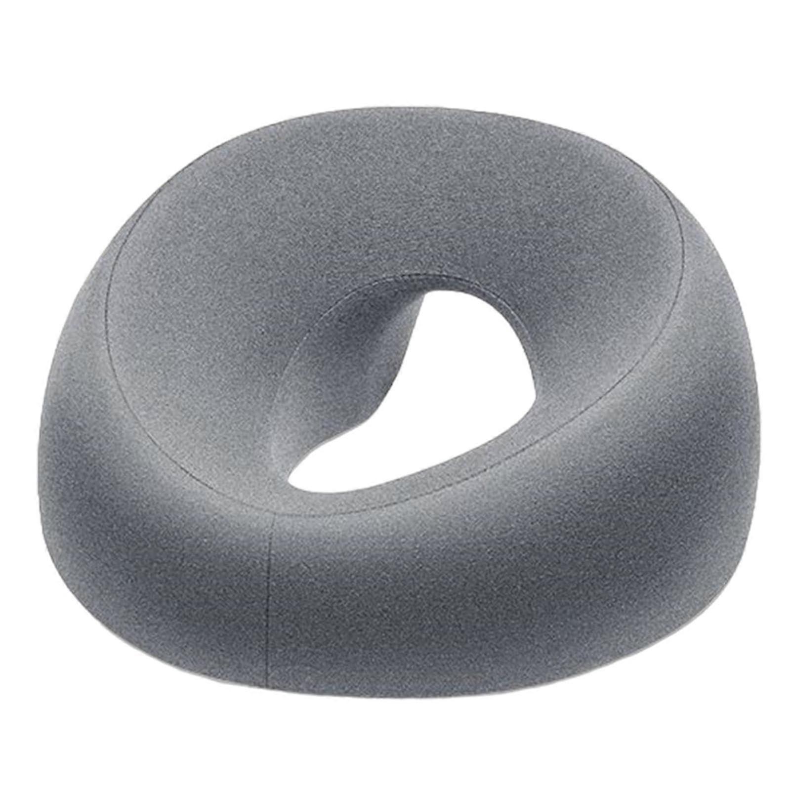 Headrest Face Pillow for Massage Table - Gray Abdominal Support, Travel Neck Pillow for Airplane, Car, Train, and Home