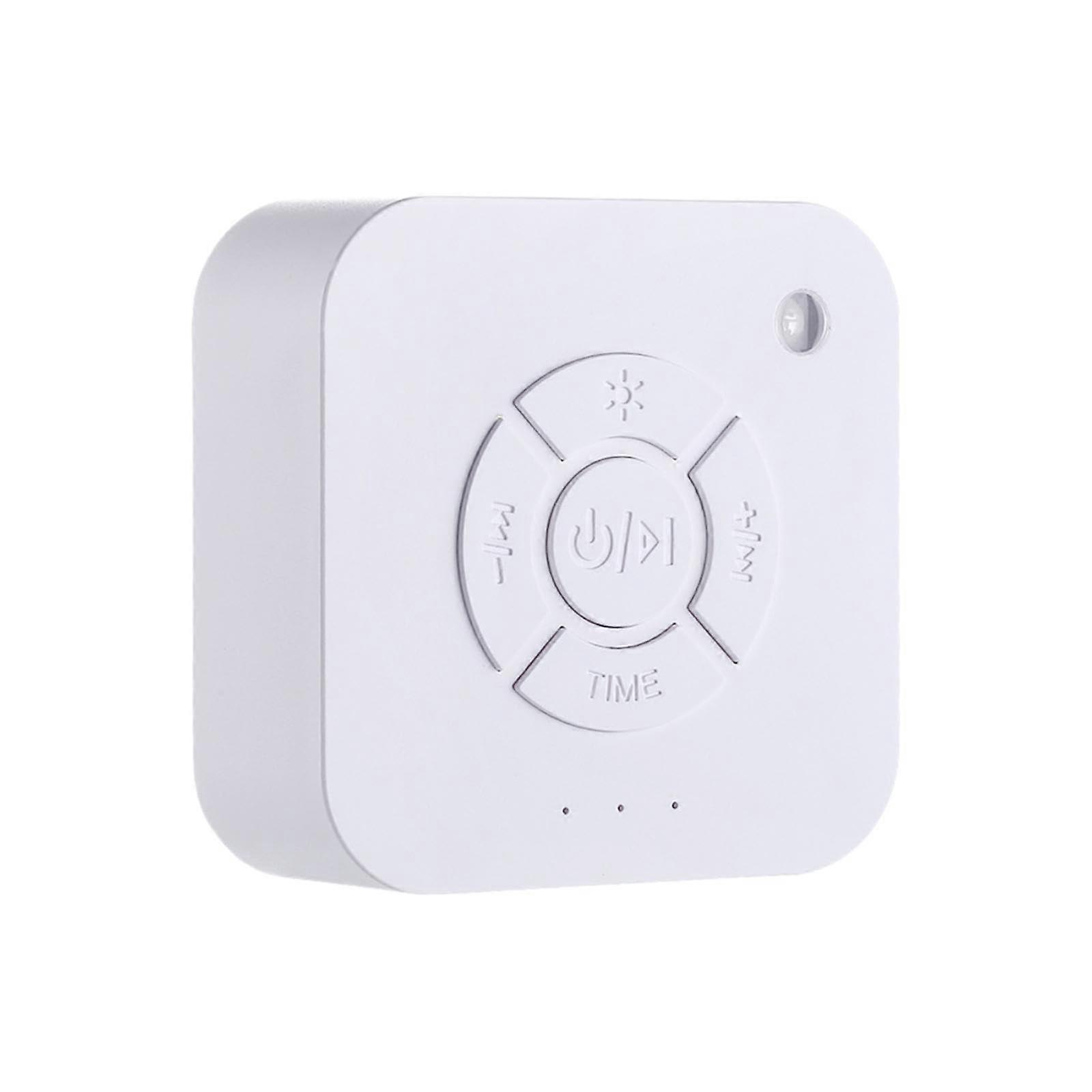 White Noise Machine For Sleep, Compact ABS Plastic Bedside Sound Machine With Timer, Sleep Aid, Promotes Better Sleep White